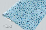 Blue leaves seamless pattern, a Pattern Graphic by SirenaArt (Thumbnail 9 of 12)