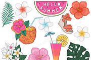 Summer Clip Art Bundle, a Food Illustration by GlamArtZhanna (Thumbnail 2 of 6)