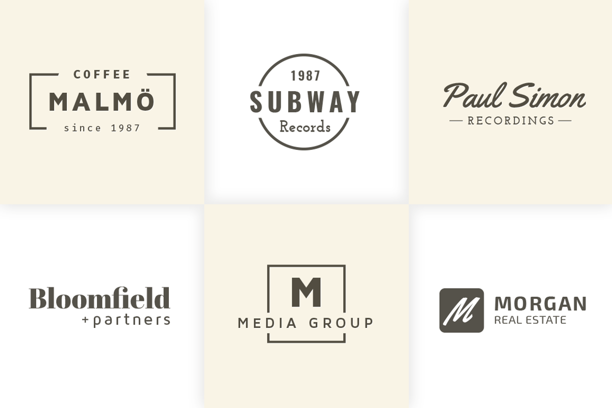 30 Minimal Typography Logo Templates, a Branding & Logo Template by PhotoMarket (Photo 2 of 12)