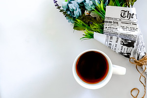 Mug of tea  elegance containing work, workspace, and desk