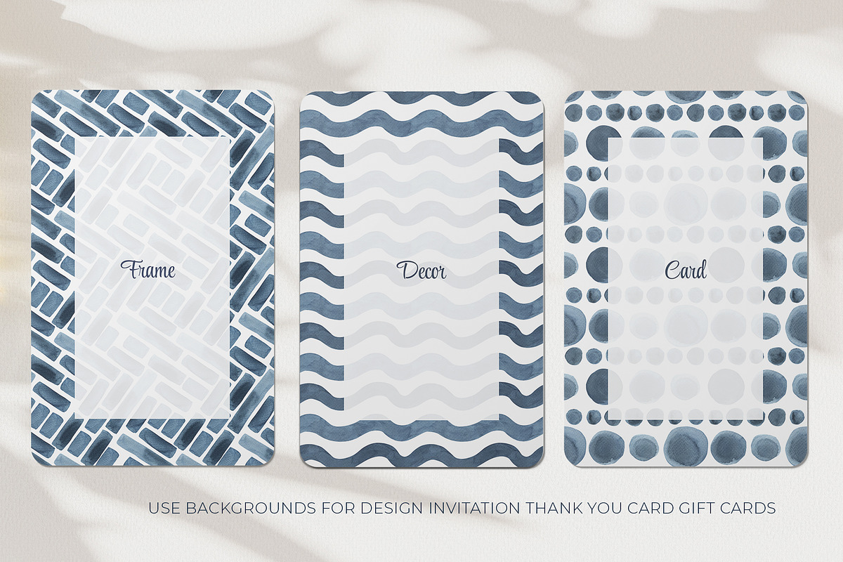 Indigo Watercolor Seamless Patterns, a Texture Illustration by YarovaArt (Photo 16 of 18)