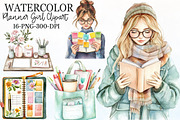 Planner Girl Sublimation Clipart, a Seasonal Illustration by Rose Art (Thumbnail 1 of 3)