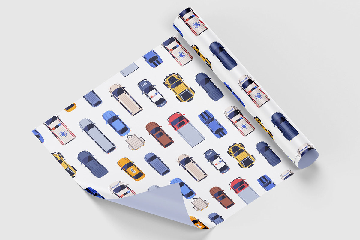 Cars top view, seamless patterns, a Pattern Graphic by Good Studio (Photo 4 of 6)