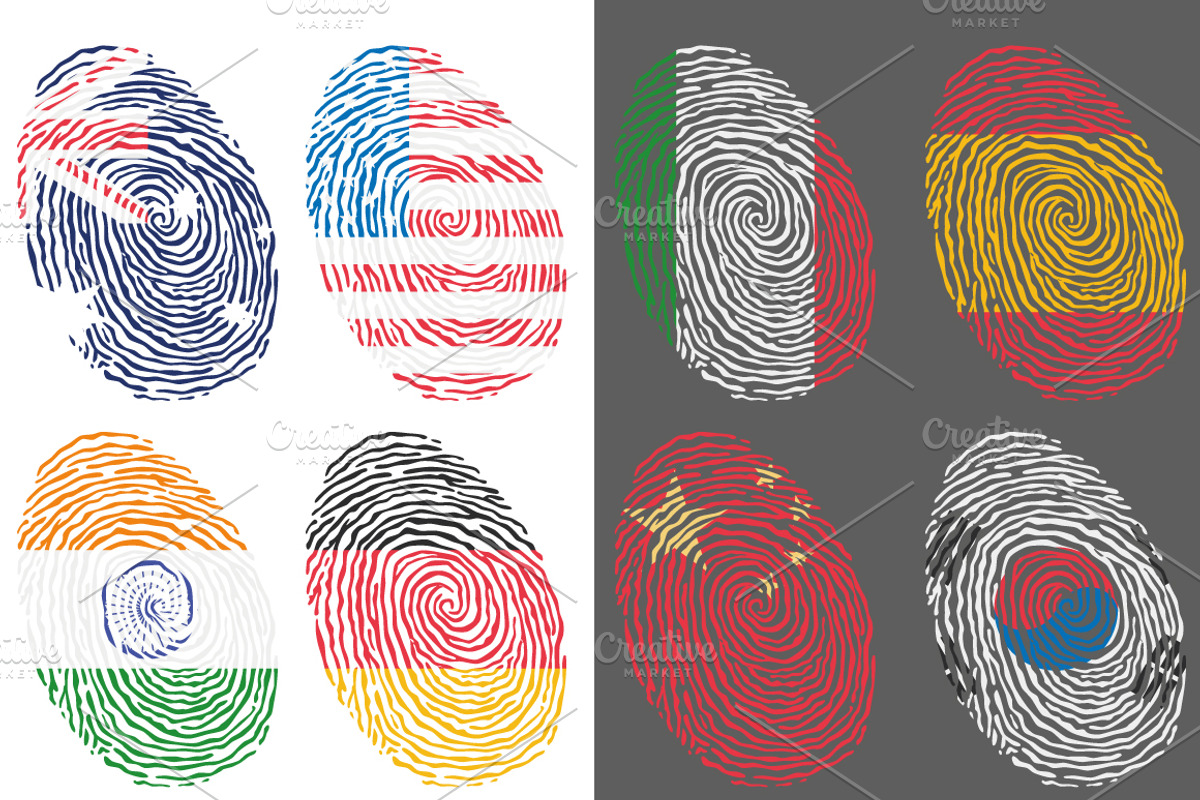 Fingerprint Flags of the World, an Illustration by asantosg (Photo 2 of 2)