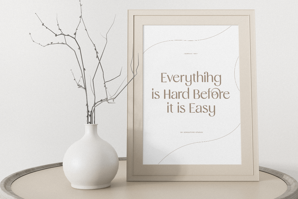 Famous - Modern Feminine Beauty Font, a Sans Serif Font by Sensatype (Photo 14 of 33)