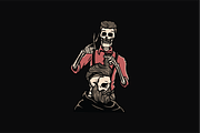 Skeleton Barber, an Object Illustration by nomlimo.com (Thumbnail 1 of 3)
