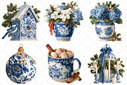 Watercolor Grandmillennial Christmas, an Object Illustration by Black Bird Studio (Thumbnail 4 of 7)