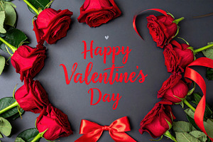 Happy Valentine’s Day Roses Frame, a Holiday Photo by Davizro's Market