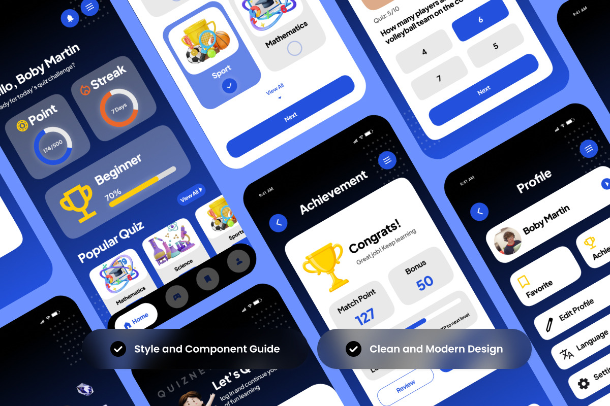 Qyifa – Academic Exam App UI Kit, an App Template by productype1 (Photo 3 of 5)