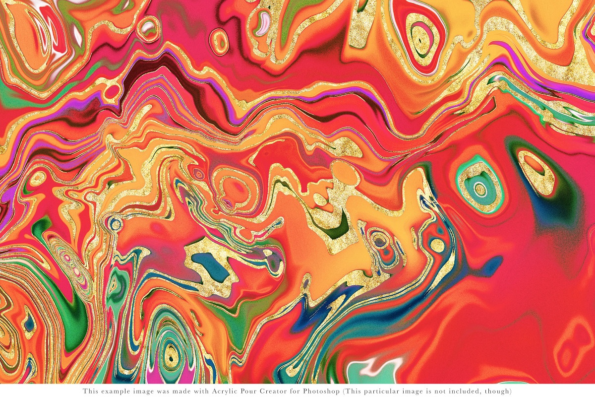 Acrylic Pour Creator for Photoshop, a Plug-in Add-On by Drifter Studio PrintShop (Photo 9 of 12)