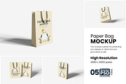 Paper Bag Mockup, a Merchandise Mockup by bimockup (Thumbnail 1 of 6)