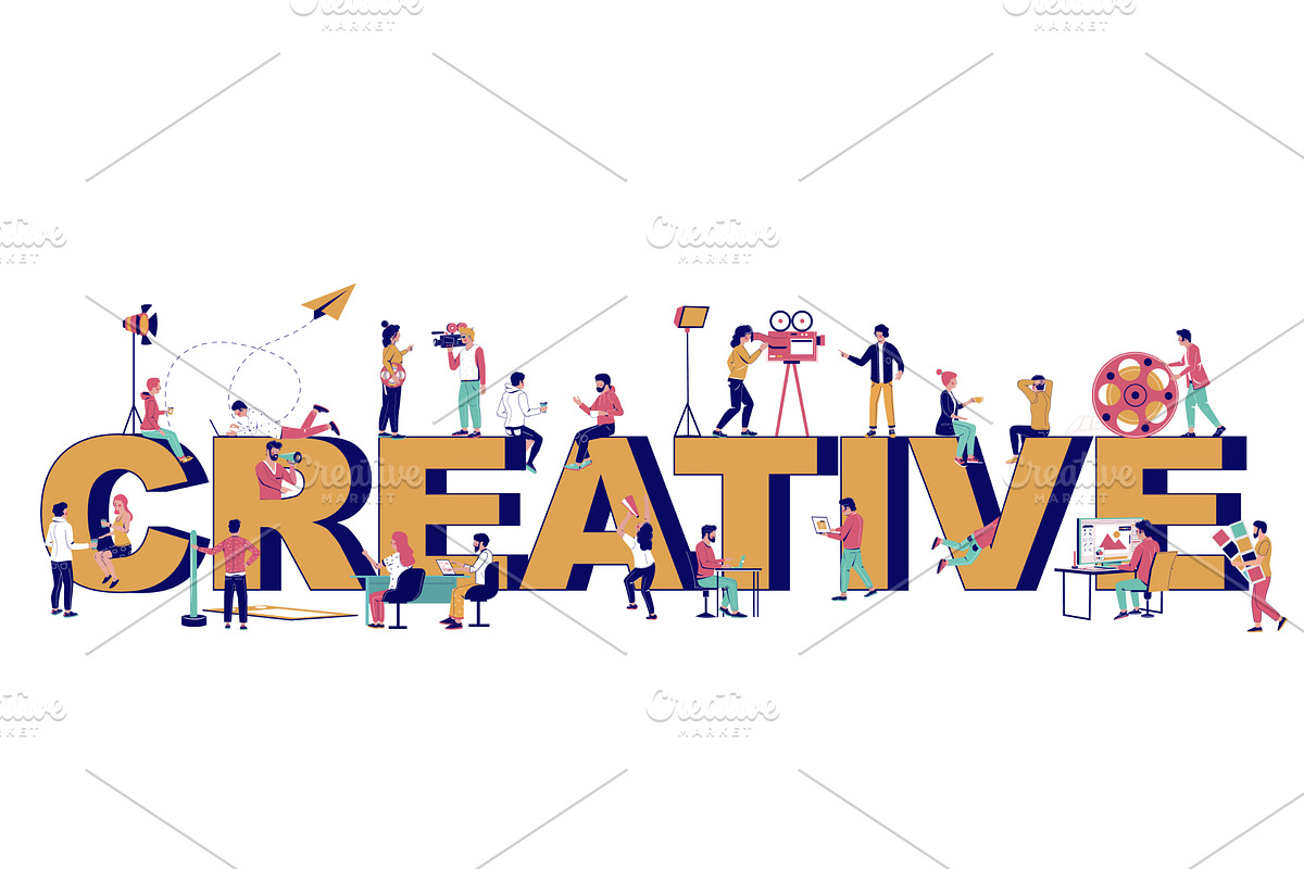 Creative people typography vector, a Person Illustration by Sergei Lavrenov