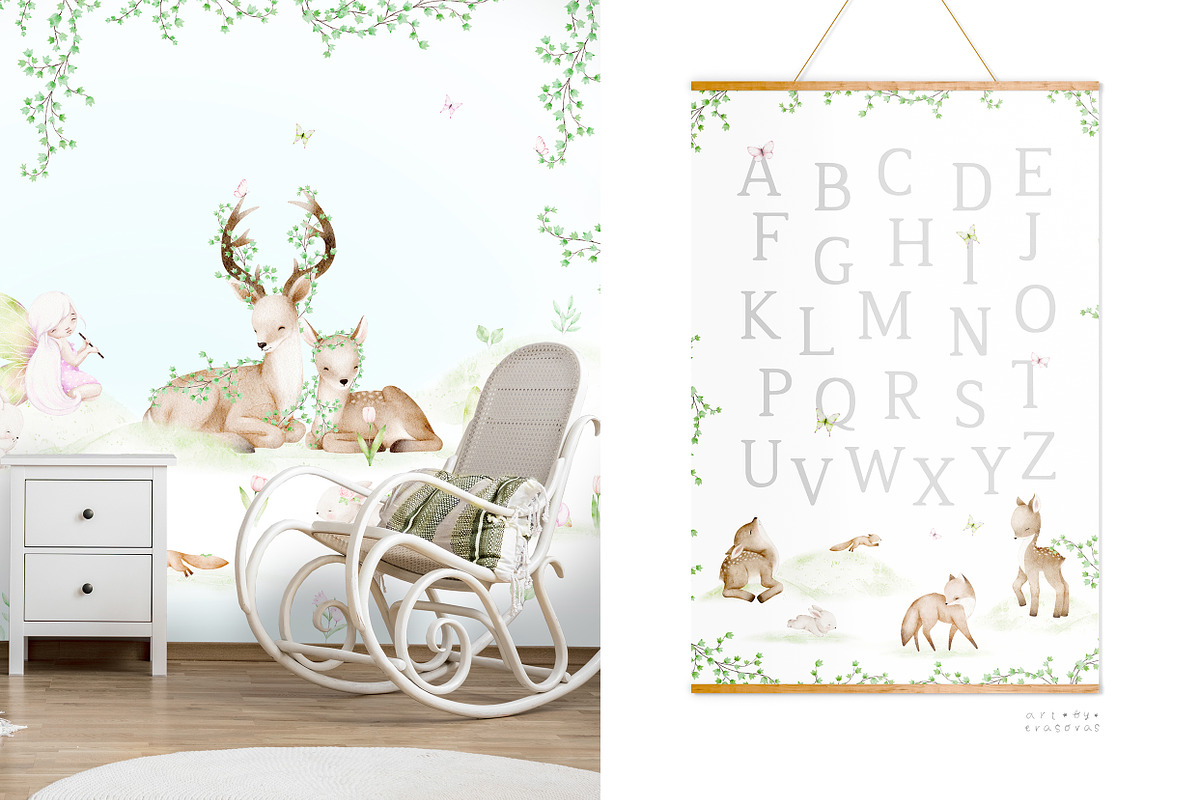 SPRING MELODY watercolor set, an Animal Illustration by erasovas (Photo 7 of 13)