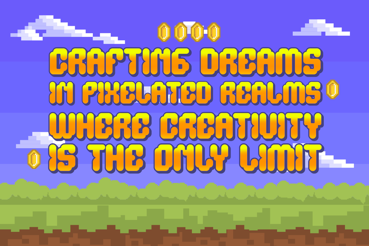Nano Pix - Pixel Game Family, a Font by Dharmas Foundry (Photo 9 of 12)