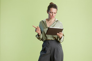 Problem Solving with Tablet Technology, a Business Photo by Alliance Images