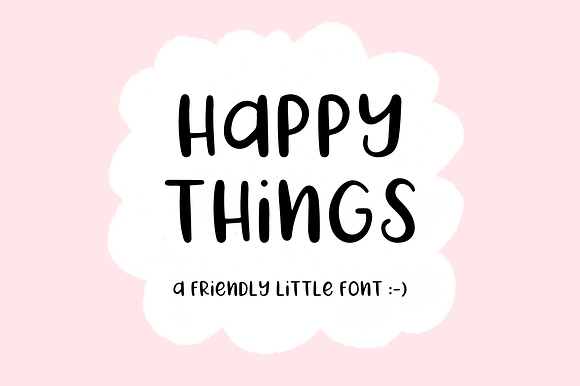Happy Things | A Hand Drawn Font preview 6