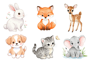 cute baby animals clipart, an Animal Illustration by BerryPieArt (Thumbnail 2 of 4)
