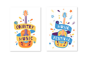 Country Music Vector Set.