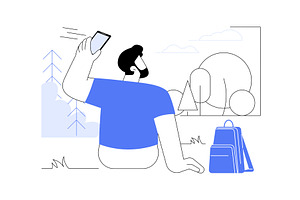 Digital detox isolated cartoon, a Person Illustration by Visual Generation