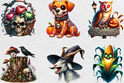 Creepy Halloween Farm Clipart Png, an Illustration by Black Bird Studio (Thumbnail 6 of 6)