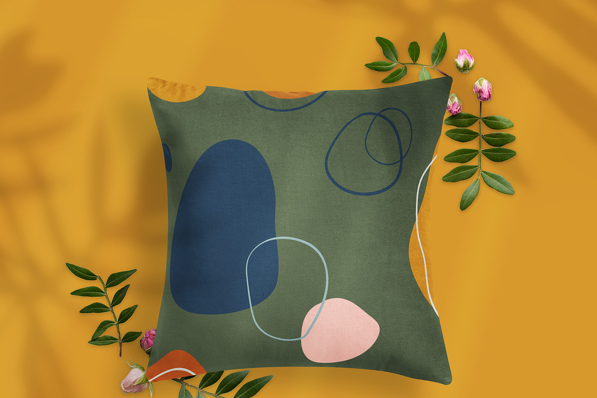 Pillows vol.4: with floral elements, a Print Template by Mocca Mockups Store (Photo 6 of 29)