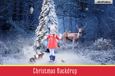 Christmas Backdrop, a Wallpaper Graphic by MixPixBox