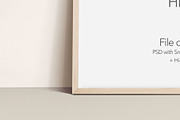 Landscape Wood Frame Leaning Mockup, a Household Mockup by OakstoneCreative (Thumbnail 5 of 5)