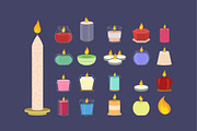 Candles Illustration Set, an Object Illustration by studiogstock (Thumbnail 1 of 3)