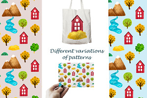 Cartoon Patterns - Clip Art Set