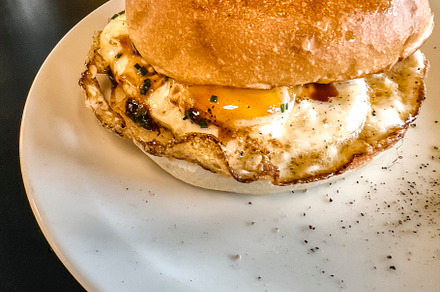 Fried Egg Sandwich Fresh Fast Food