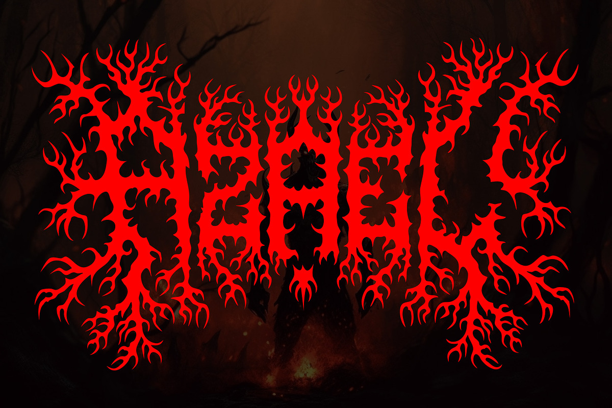MAZER METAL – Death Metal Font, a Blackletter Font by Fonday Studio (Photo 4 of 8)