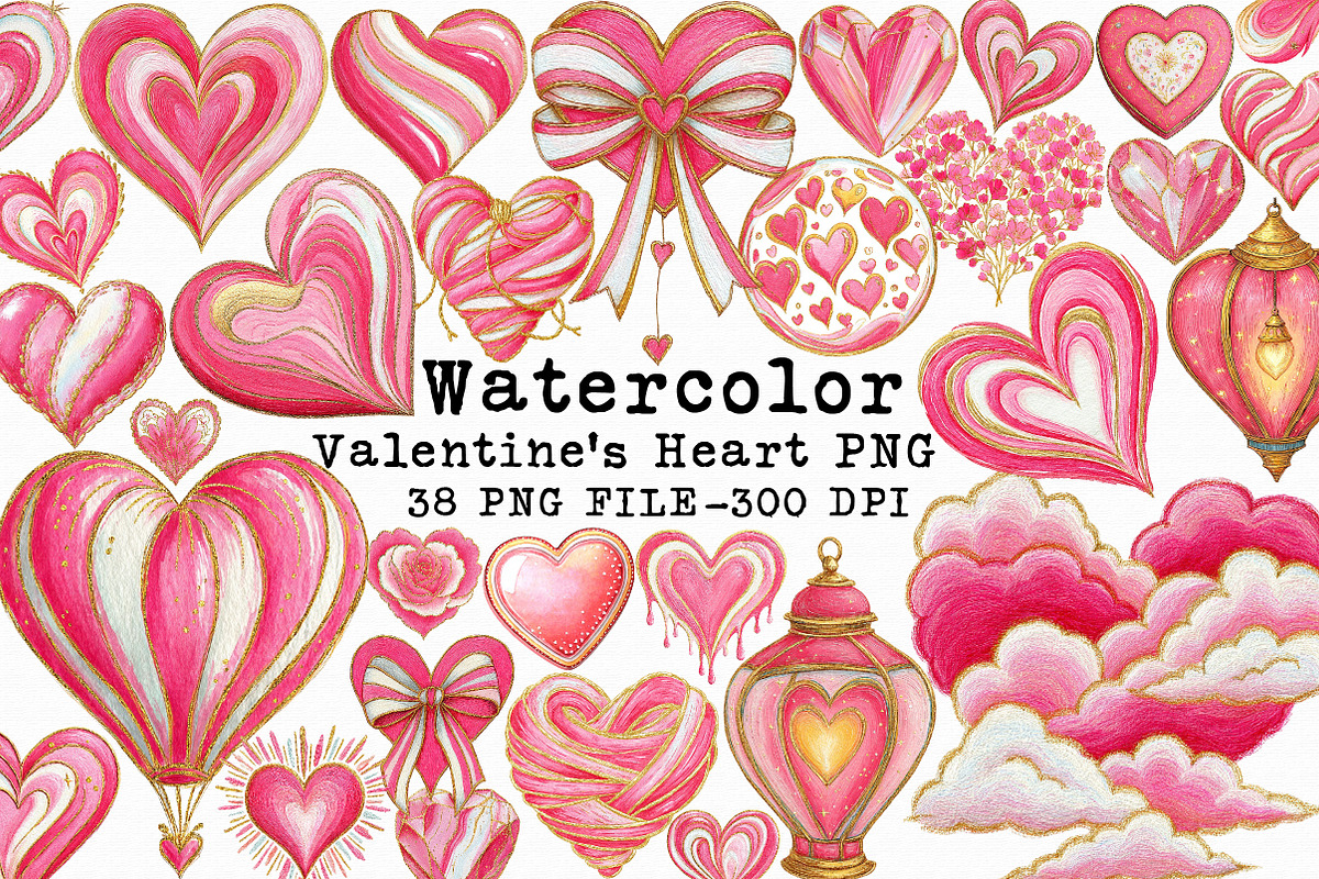 Valentine's Clipart Heart PNG, an Illustration by Libby Wishes (Photo 1 of 5)