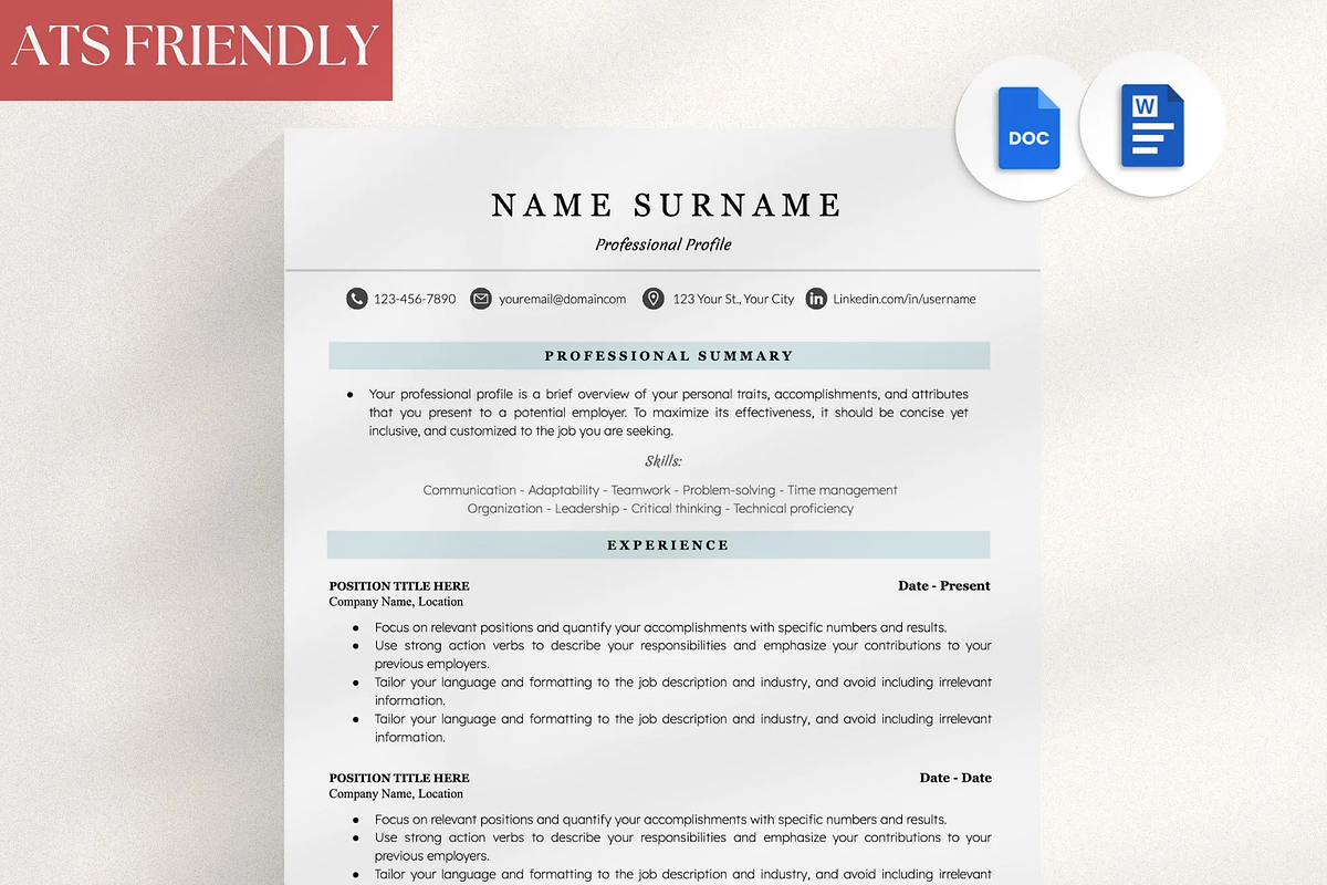 Academic Resume Template, a Resume Template by OkiDocs Resume Templates (Photo 1 of 11)