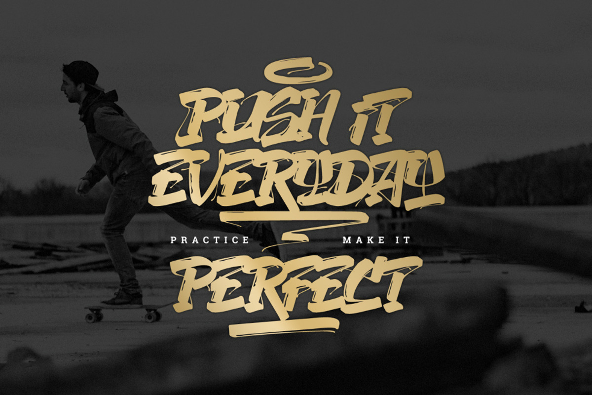 The Concrete Graffiti Font, a Handwritten Font by AaType. (Photo 4 of 7)