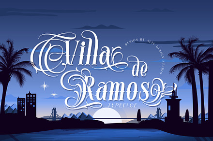 Villa de Ramos Typeface, a Script Font by alit design