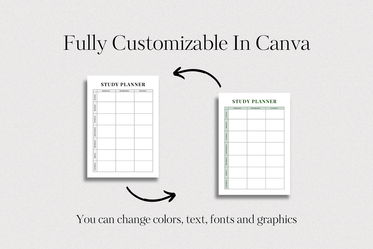 Printable Student Planner Pack Canva, a Stationery Template by The Chaos Project (Photo 2 of 9)