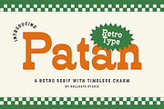 Patan Retro Serif Font, a Serif Font by GRVS Studio (Thumbnail 1 of 4)