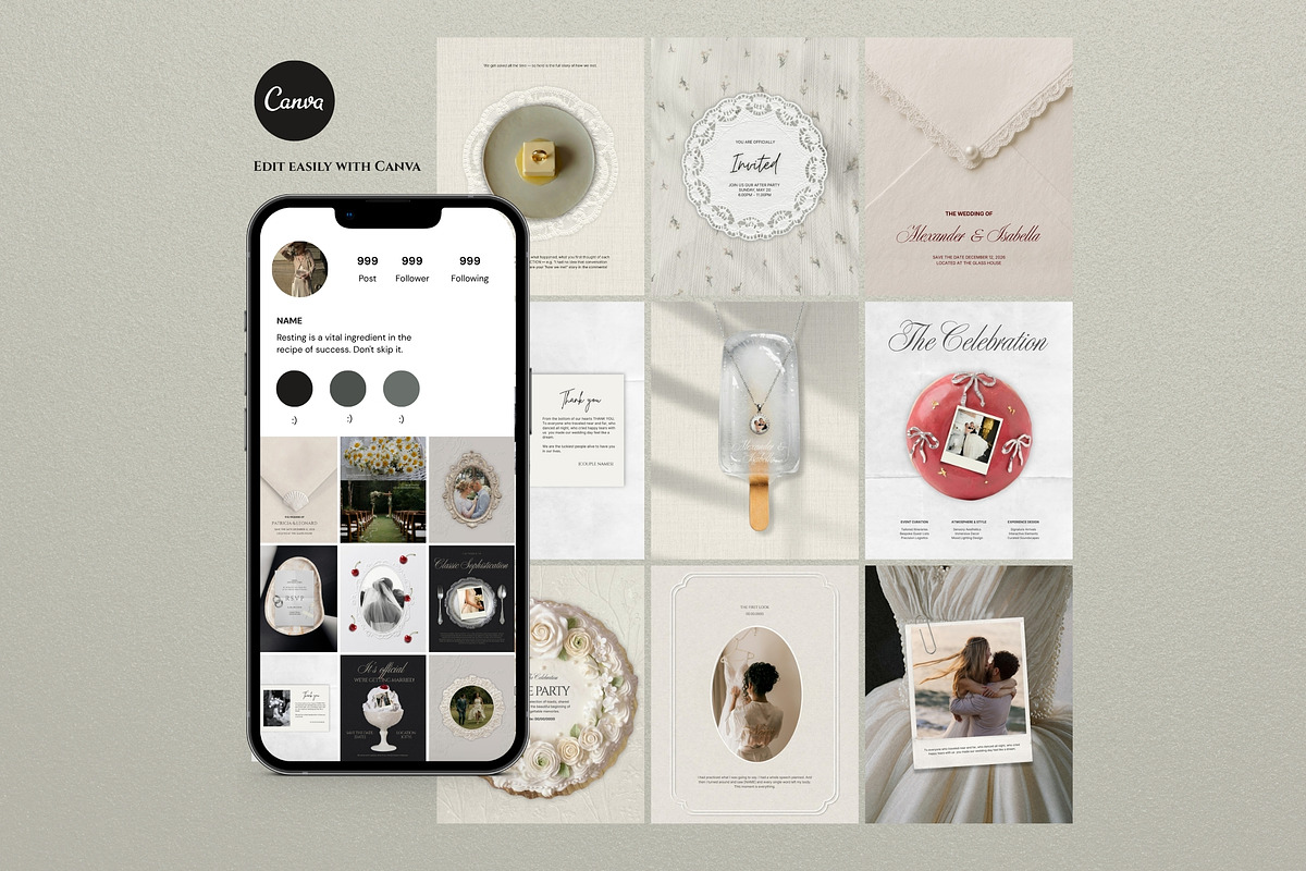 Modern Romance Social Media Pack, a Social Media Template by Pani Temp. (Photo 3 of 14)