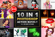10 In 1 Photoshop Action Bundle V-1, an Action Add-On by DESIGNAVO (Thumbnail 1 of 12)