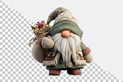 Whimsical Christmas Gnome Clipart Bu, an Illustration by SVGArt (Thumbnail 2 of 8)