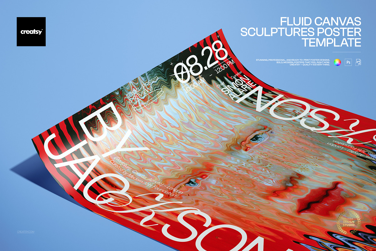 Fluid Sculptures Poster Template, a Poster Template by creatsy5 (Photo 1 of 4)