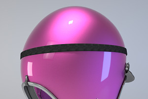 PINK Retro Motorcycle Helmet