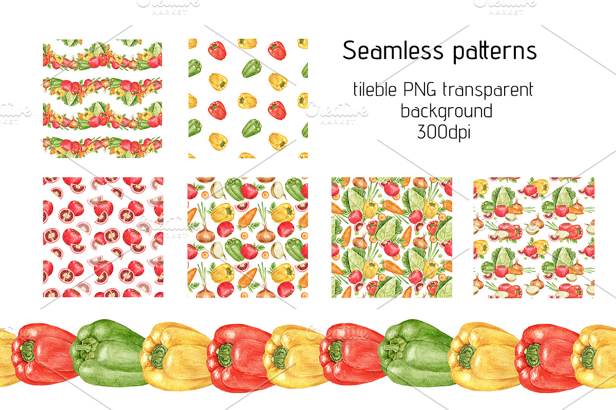 Vegetables Watercolor Clipart, a Food Illustration by Eves_Aquadreams (Photo 6 of 11)