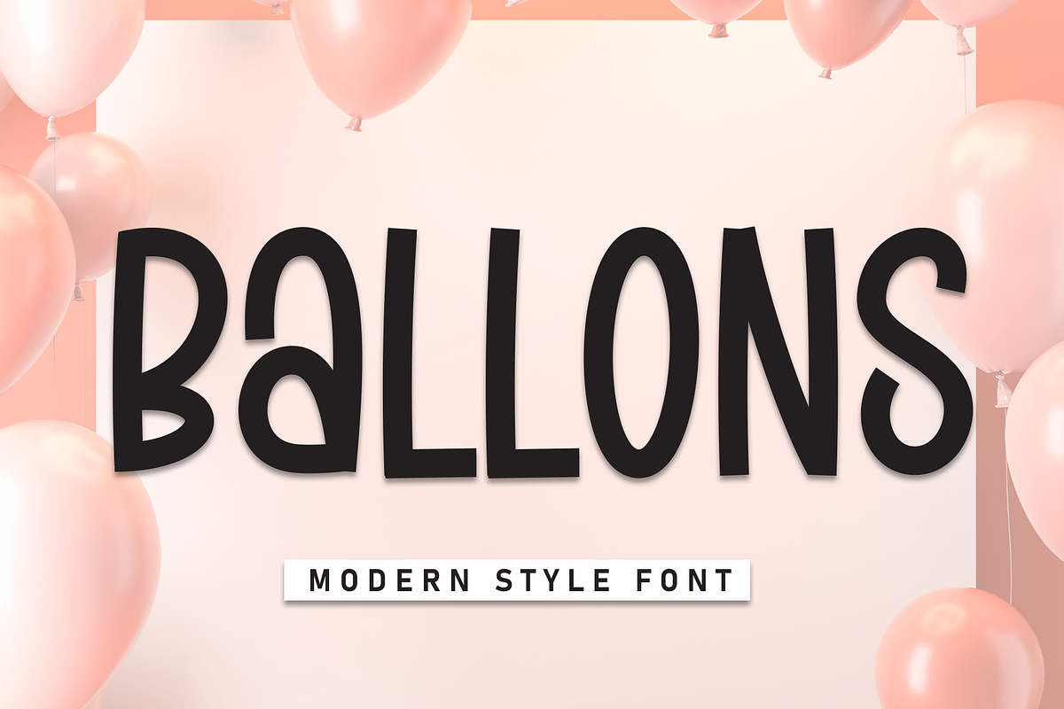 Ballons | Script Font, a Script Font by Scratchones (Photo 1 of 8)
