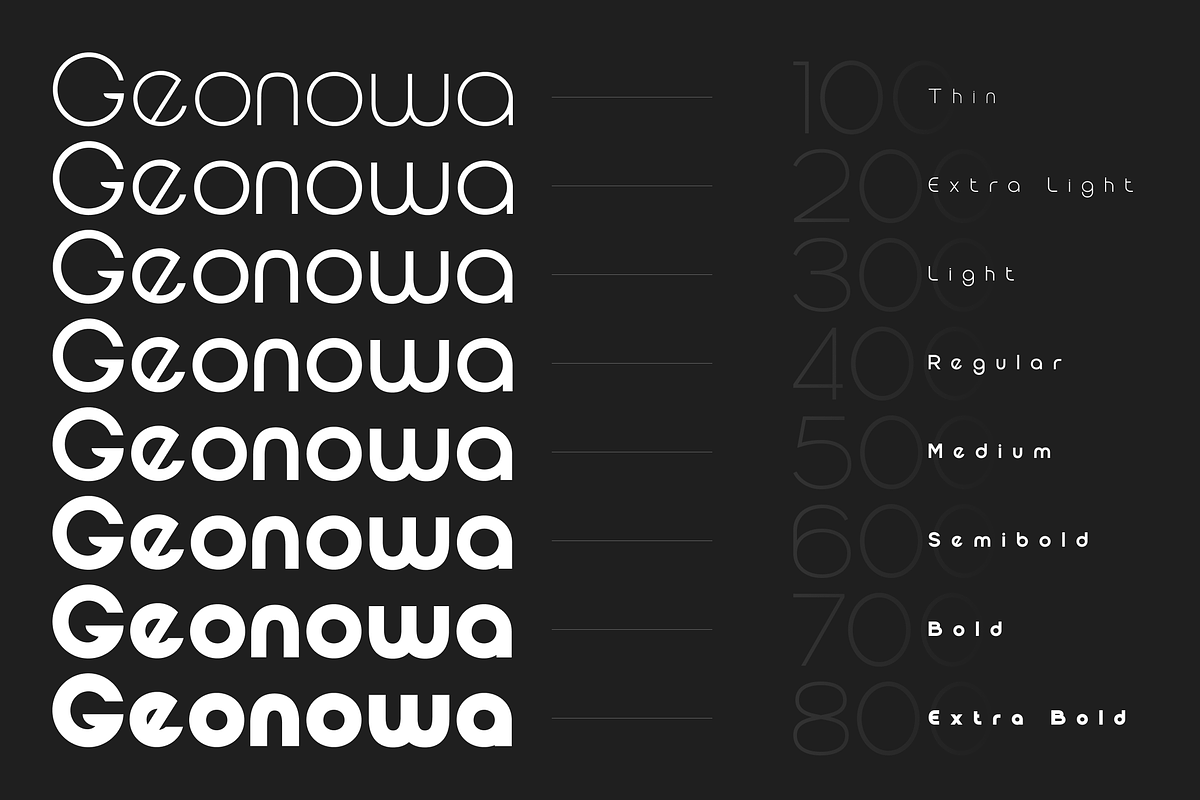 Geonowa Modern Sans Serif Font, a Sans Serif Font by Rasio Studio (Photo 7 of 13)