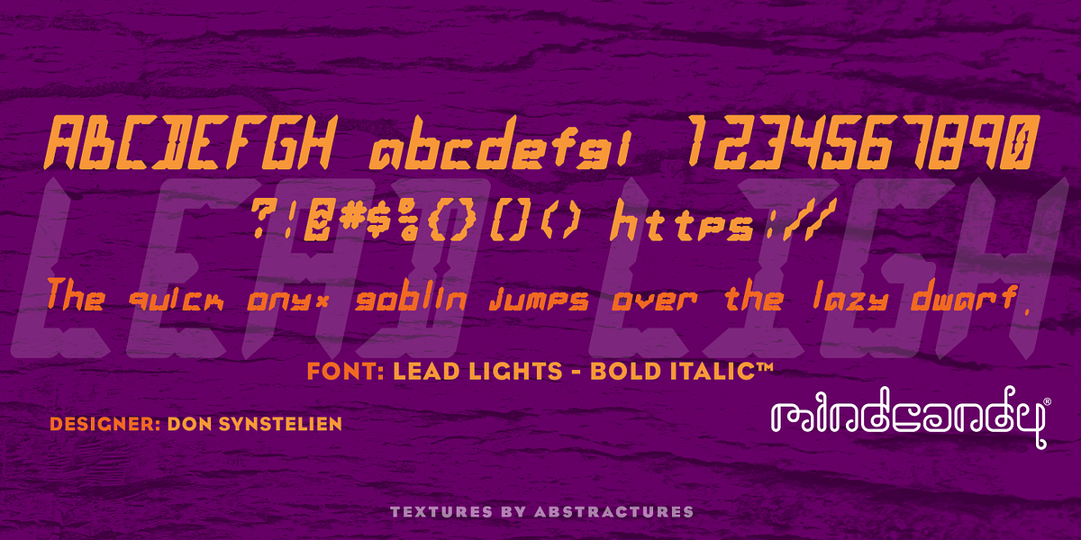 Lead Lights™, a Font by MINDCANDY (Photo 4 of 4)