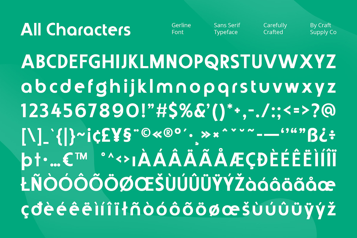 Gerline – Contemporary Sans, a Sans Serif Font by Craft Supply Co. (Photo 8 of 8)