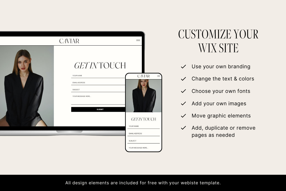 CAVIAR | Wix Website Template preview 5