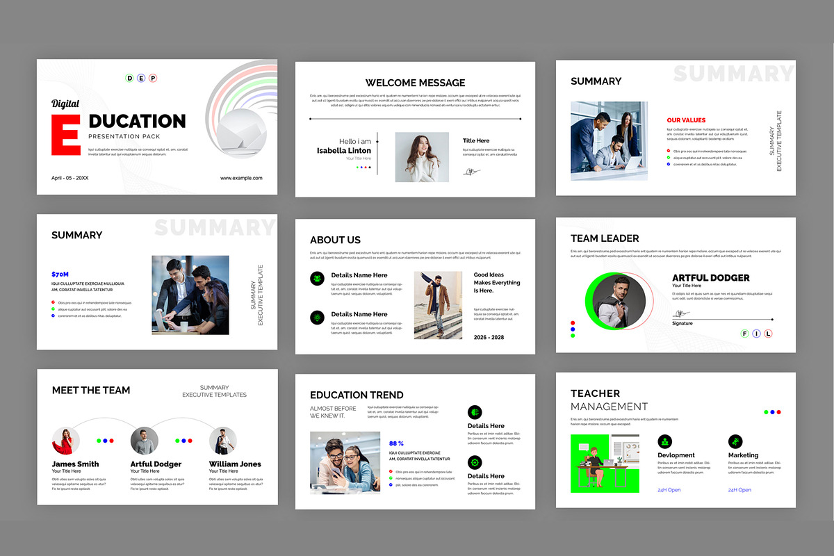 Education Presentation Layout, a Presentation Template by MightyDesign (Photo 3 of 7)