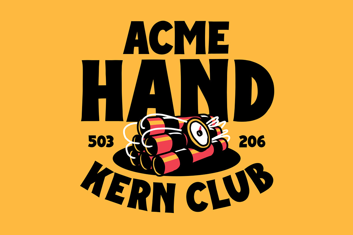 Acme Hand Font, a Font by Kern Club (Photo 1 of 9)